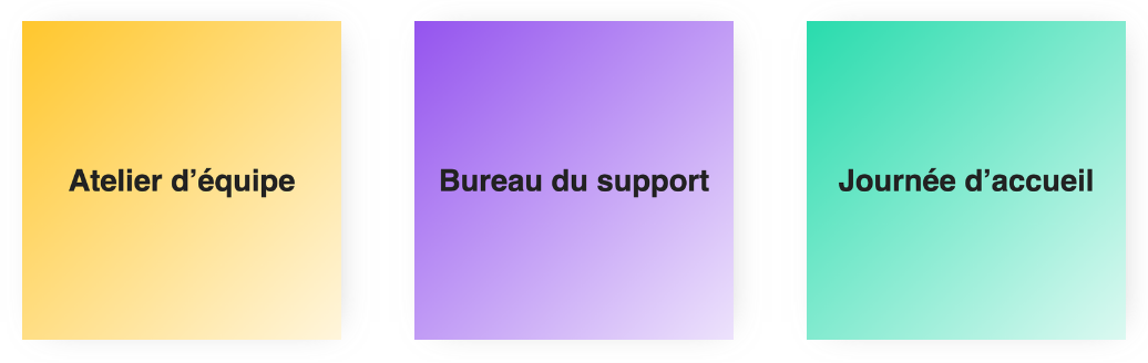 Une galerie de trois images dans un article