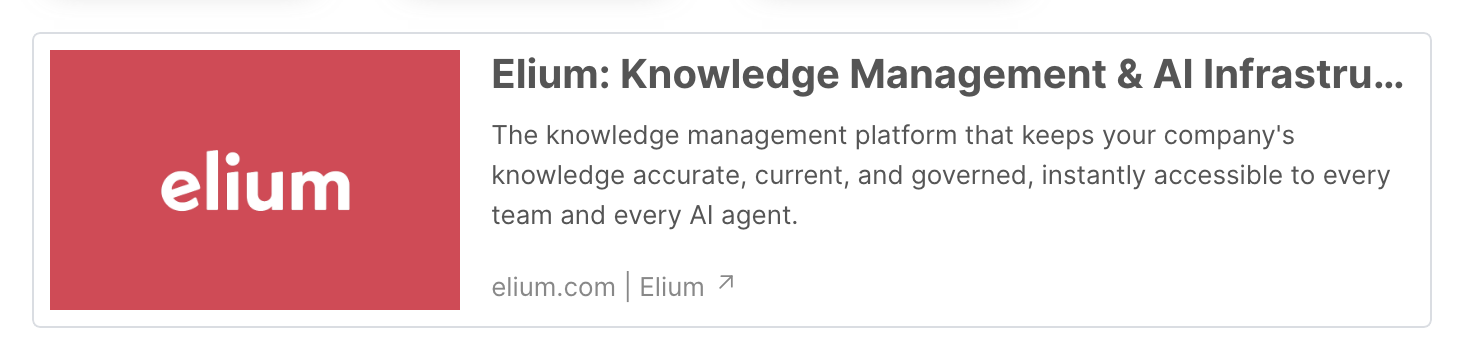 A link block with the preview of a web page