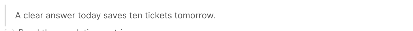 A quote in an article