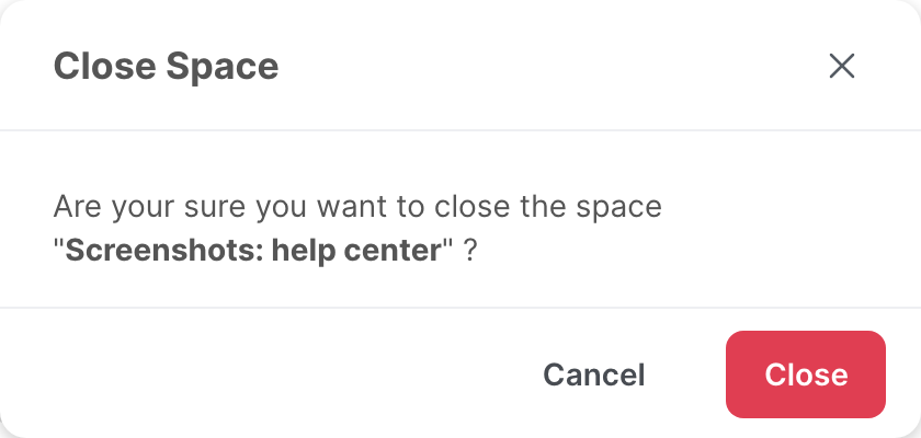 The Close Space window