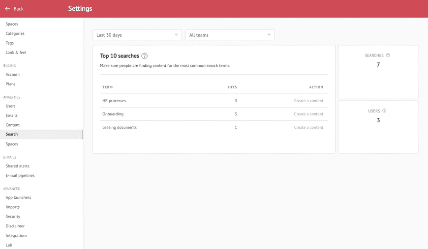 Search Dashboard