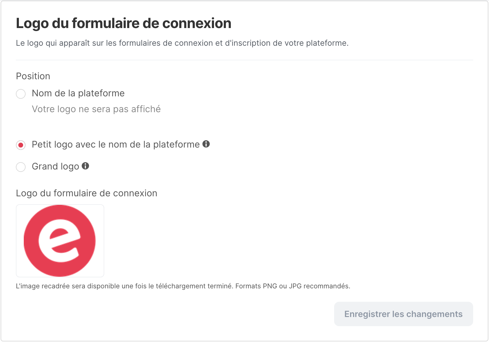 La carte Logo du formulaire de connexion