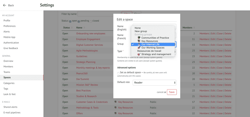 create group