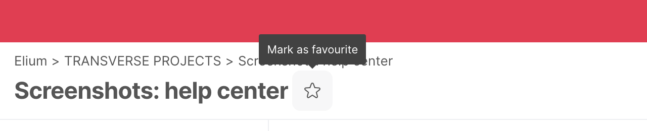The star next to the name of a space