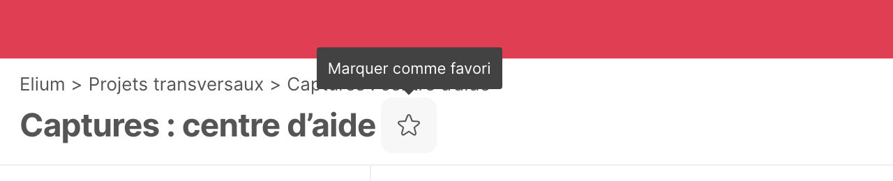 L’étoile à côté du nom d’un espace