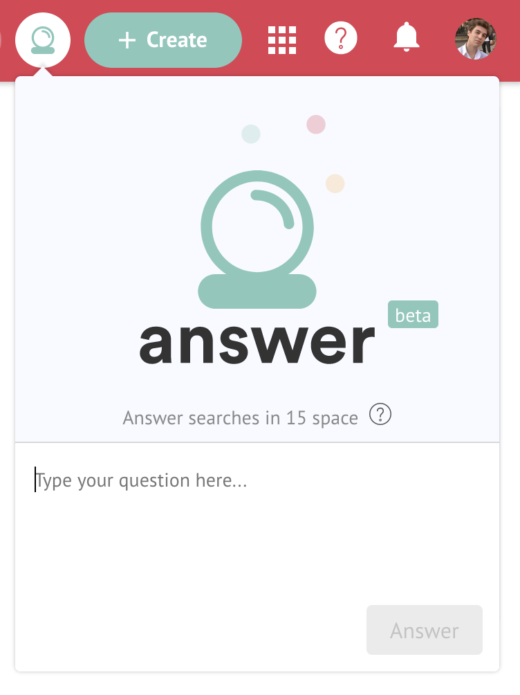 Answer's modal.